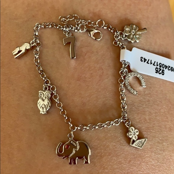 Jewelry - 925 Sterling Silver Lucky Bracelet 6” to 8”